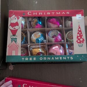 Vintage Christmas Tree Ornaments Set